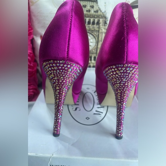 Steve‎ Madden heels in purple and plum, size 7 - Picture 3 of 12